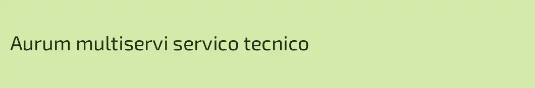 Aurum multiservi servico tecnico